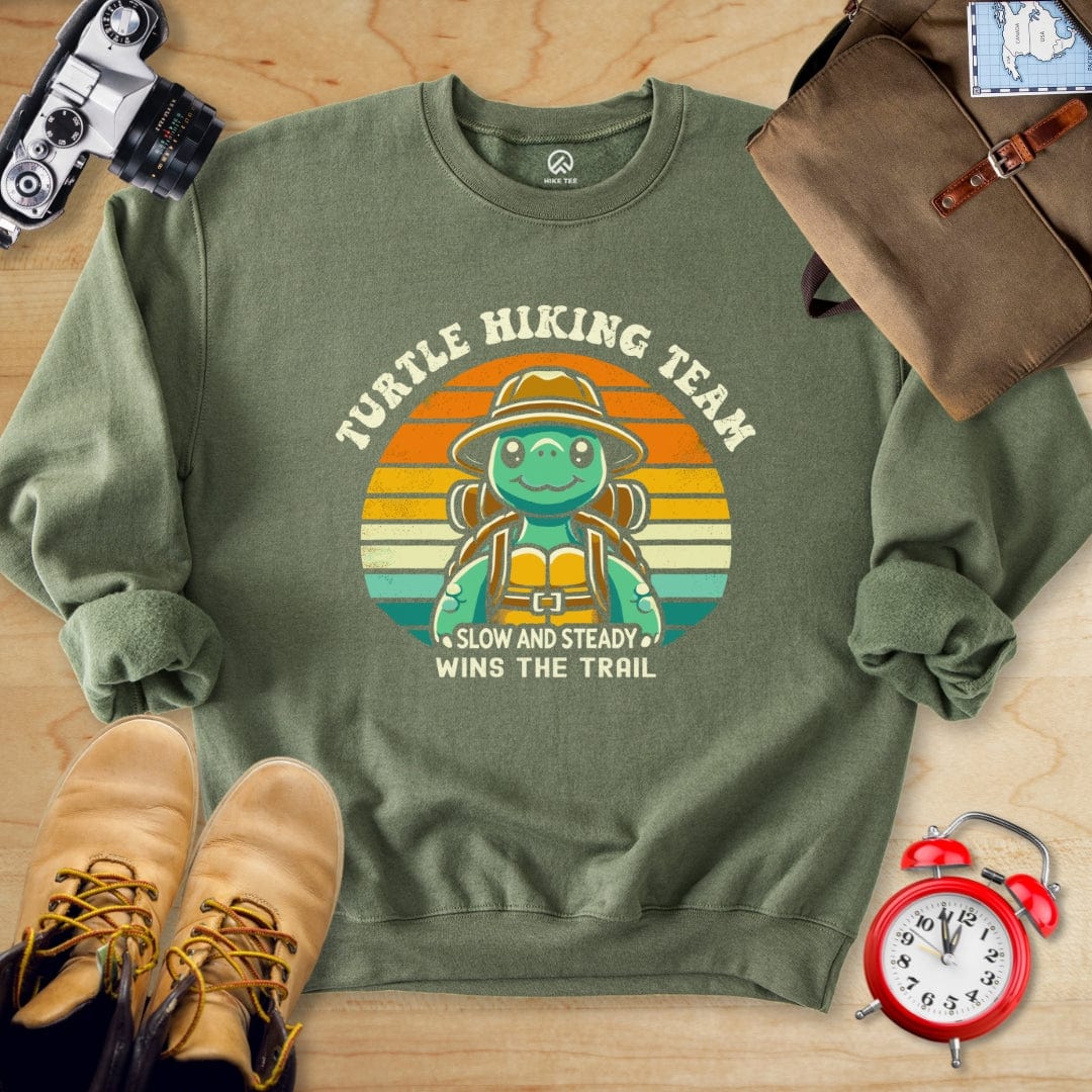 Hike Tee Sweatshirt Military Green / S Turtle Hiking Team Sweatshirt