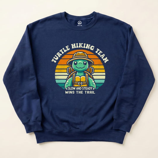 Turtle Hiking Team Sweatshirt Hike Tee Sweatshirt Navy / S