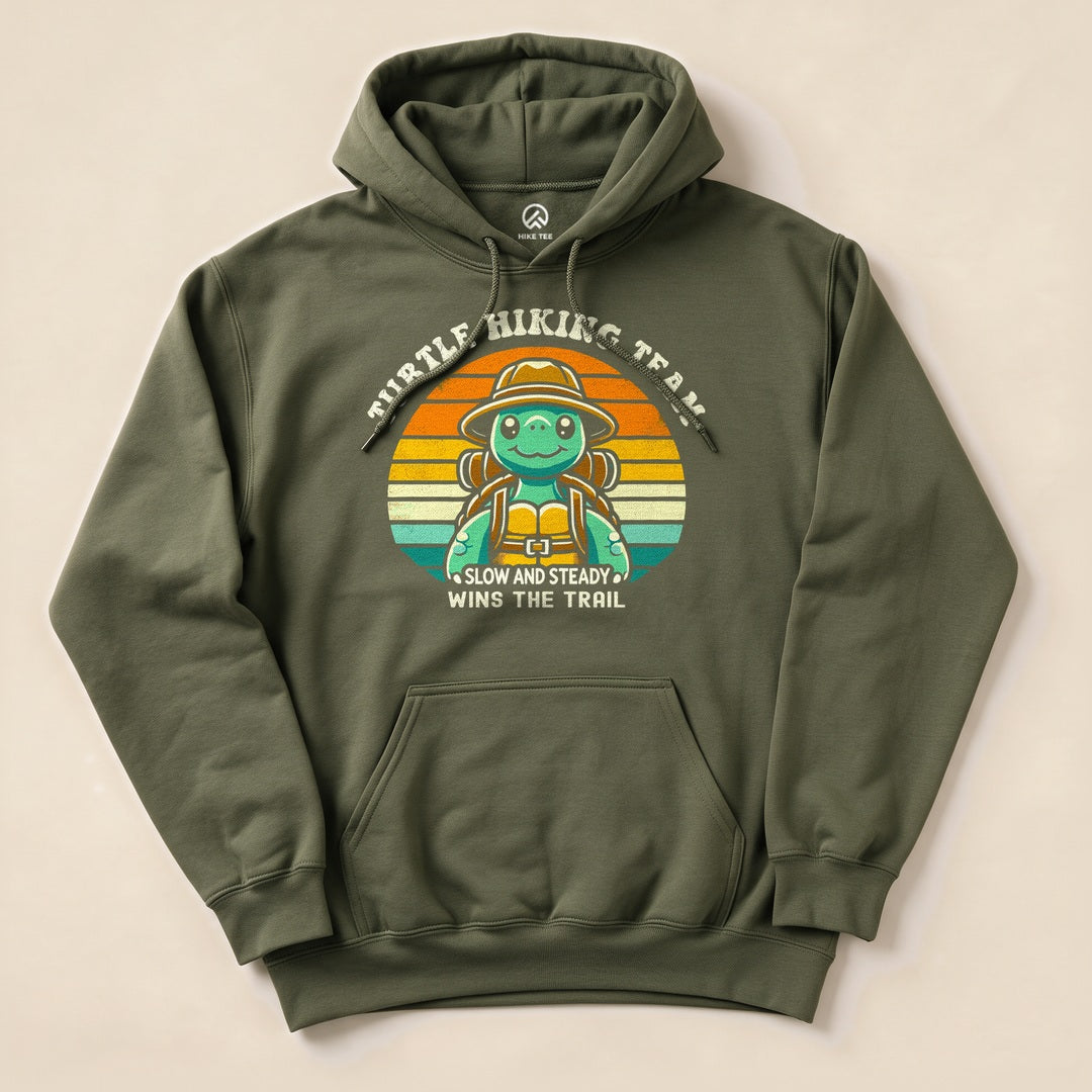 Turtle Hiking Team Steady Hoodie - Military Green