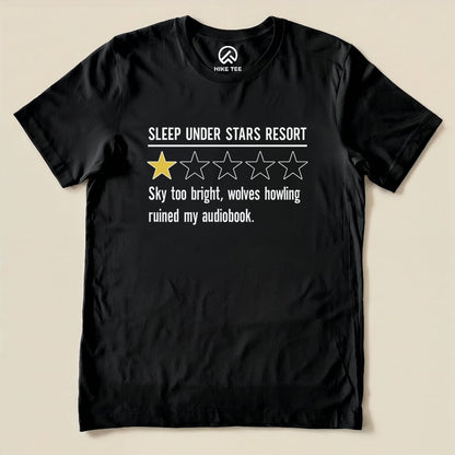 Under Stars Resort Review Shirt Hike Tee T-Shirt Black / S