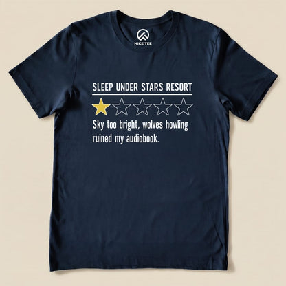 Under Stars Resort Review Shirt Hike Tee T-Shirt Navy / S