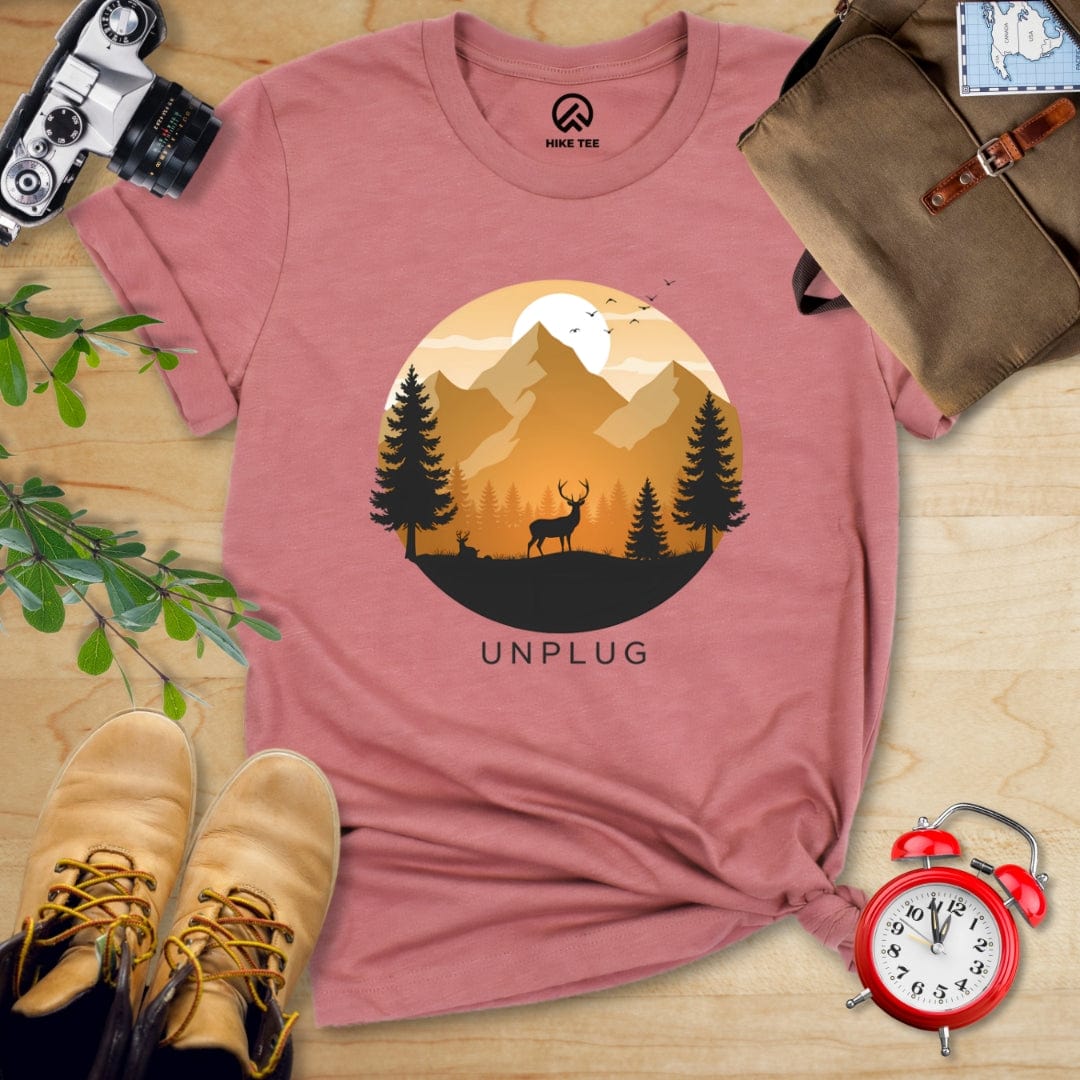 Hike Tee T-Shirt Heather Mauve / S Unplag Shirt