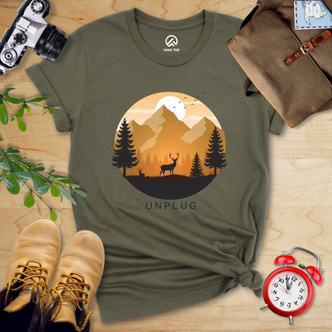Hike Tee T-Shirt Military Green / S Unplag Shirt