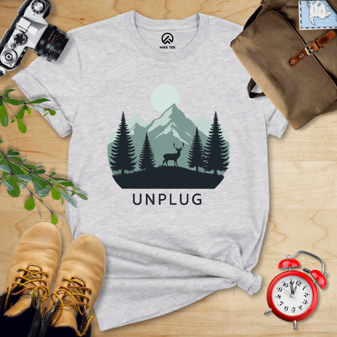 Hike Tee T-Shirt Athletic Heather / S Unplug Shirt