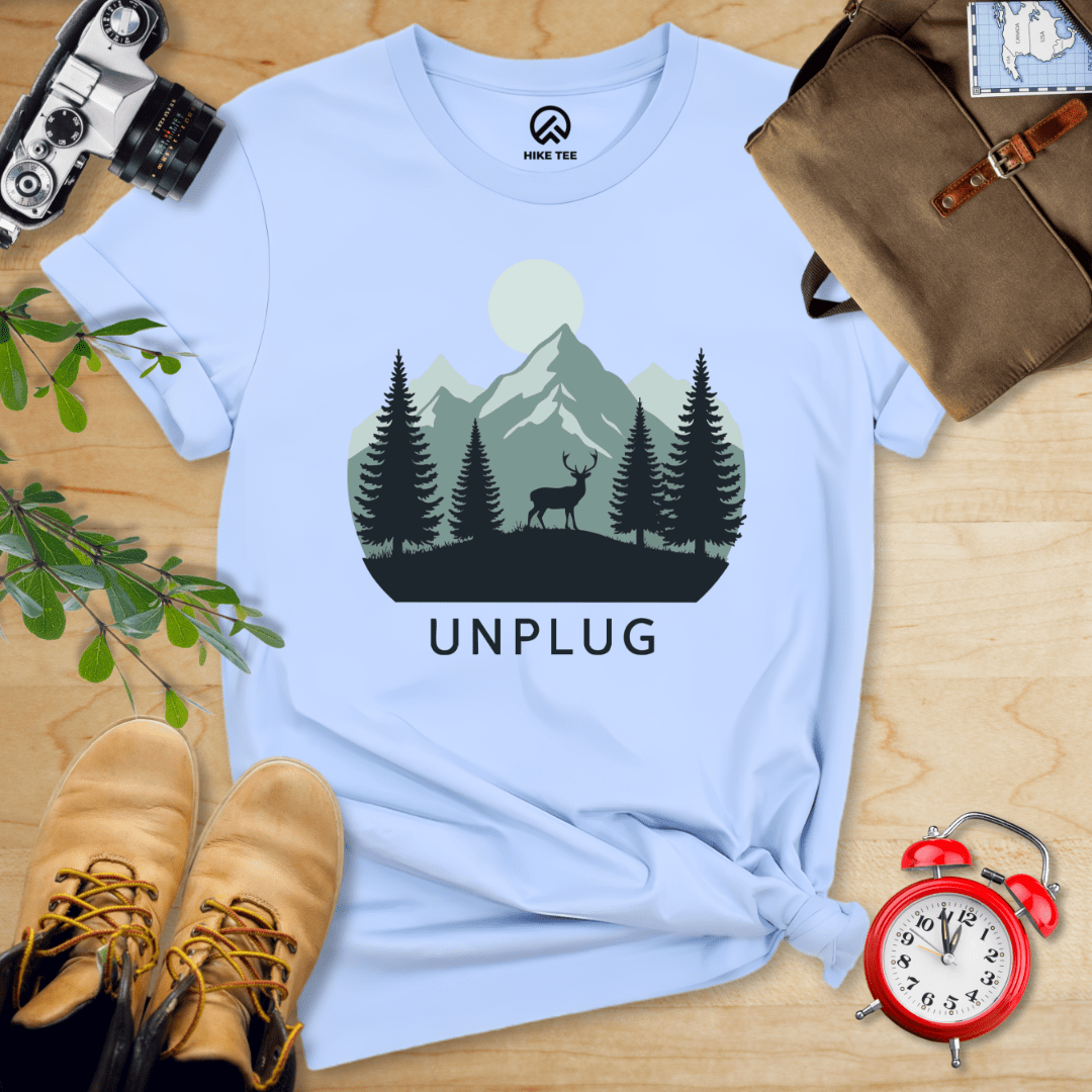 Hike Tee T-Shirt Baby Blue / S Unplug Shirt