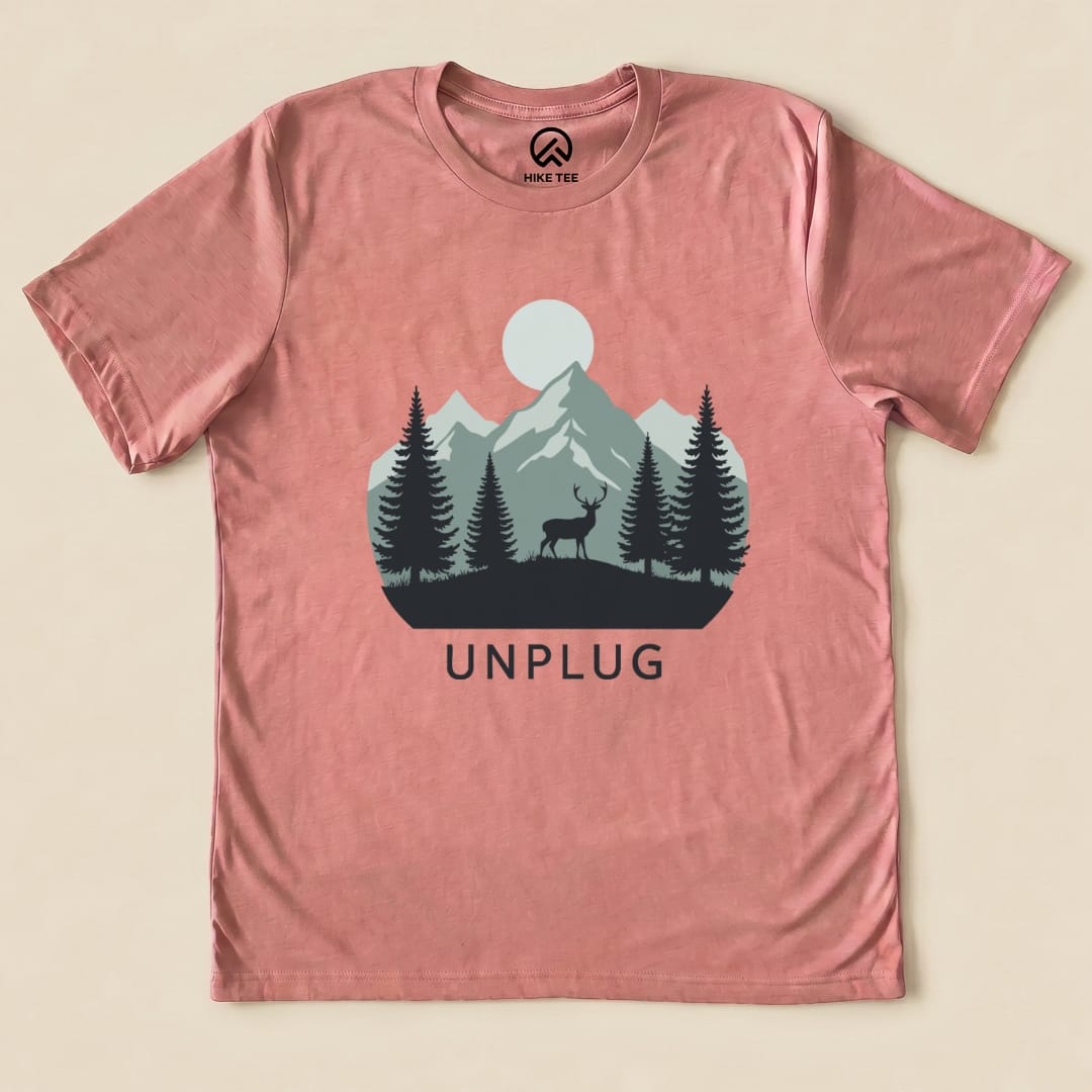 Unplug Shirt Hike Tee T-Shirt Heather Mauve / S
