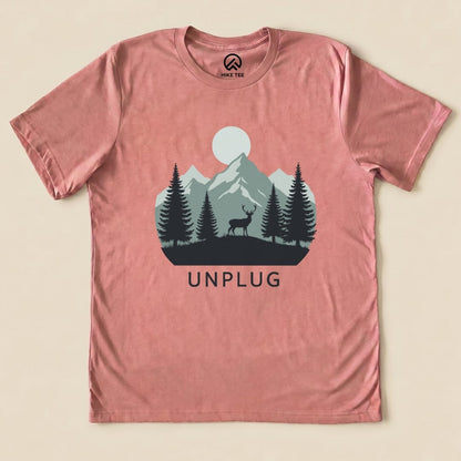 Unplug Shirt Hike Tee T-Shirt Heather Mauve / S