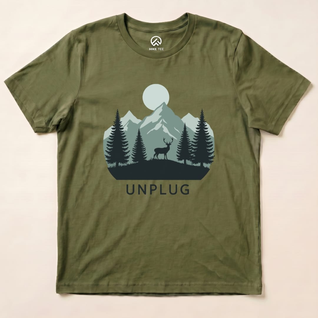 Unplug Shirt Hike Tee T-Shirt Military Green / S