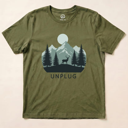 Unplug Shirt Hike Tee T-Shirt Military Green / S