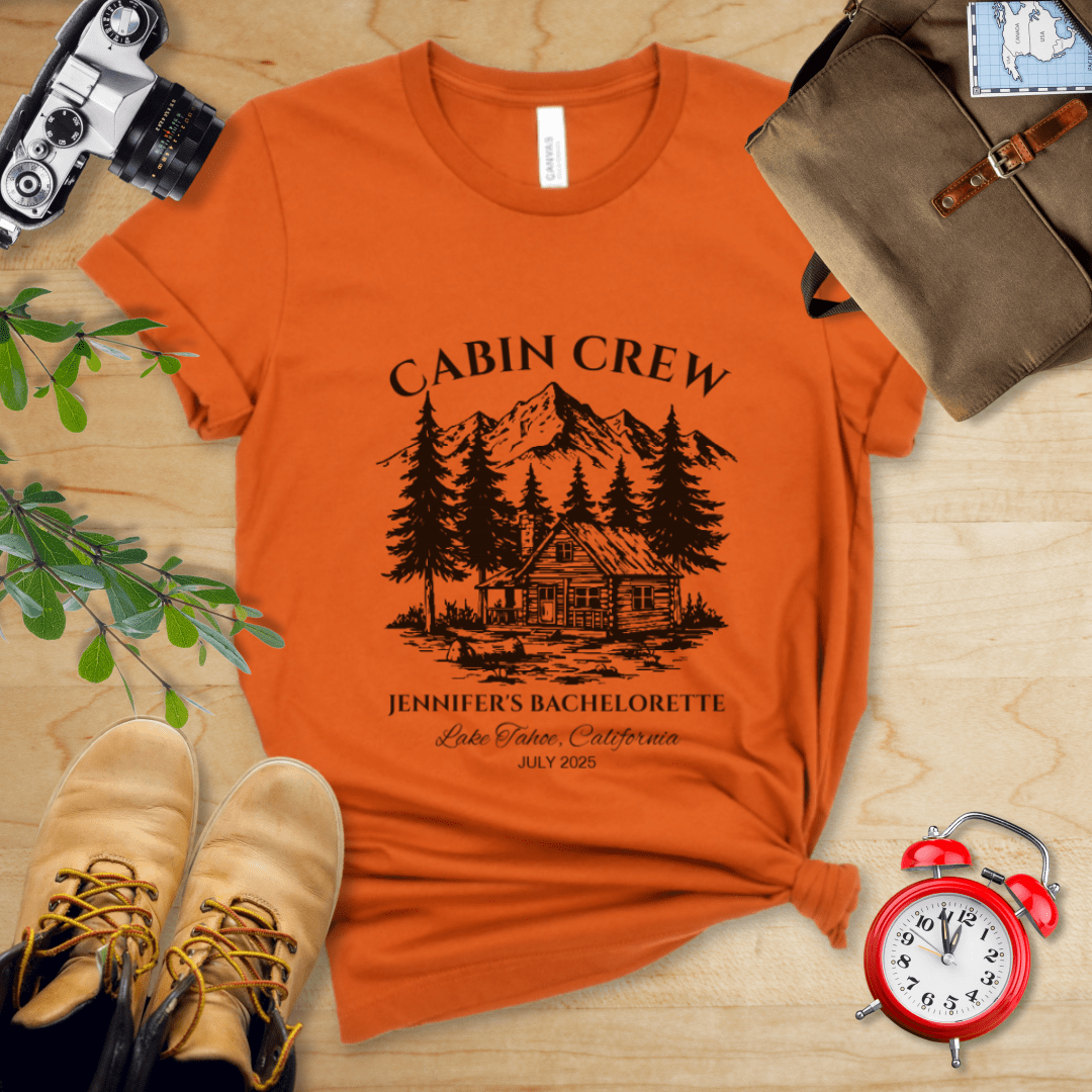 AnywherePOD T-Shirt Autumn / S Vintage Hiking Bachelorette Party Shirt with Personalization