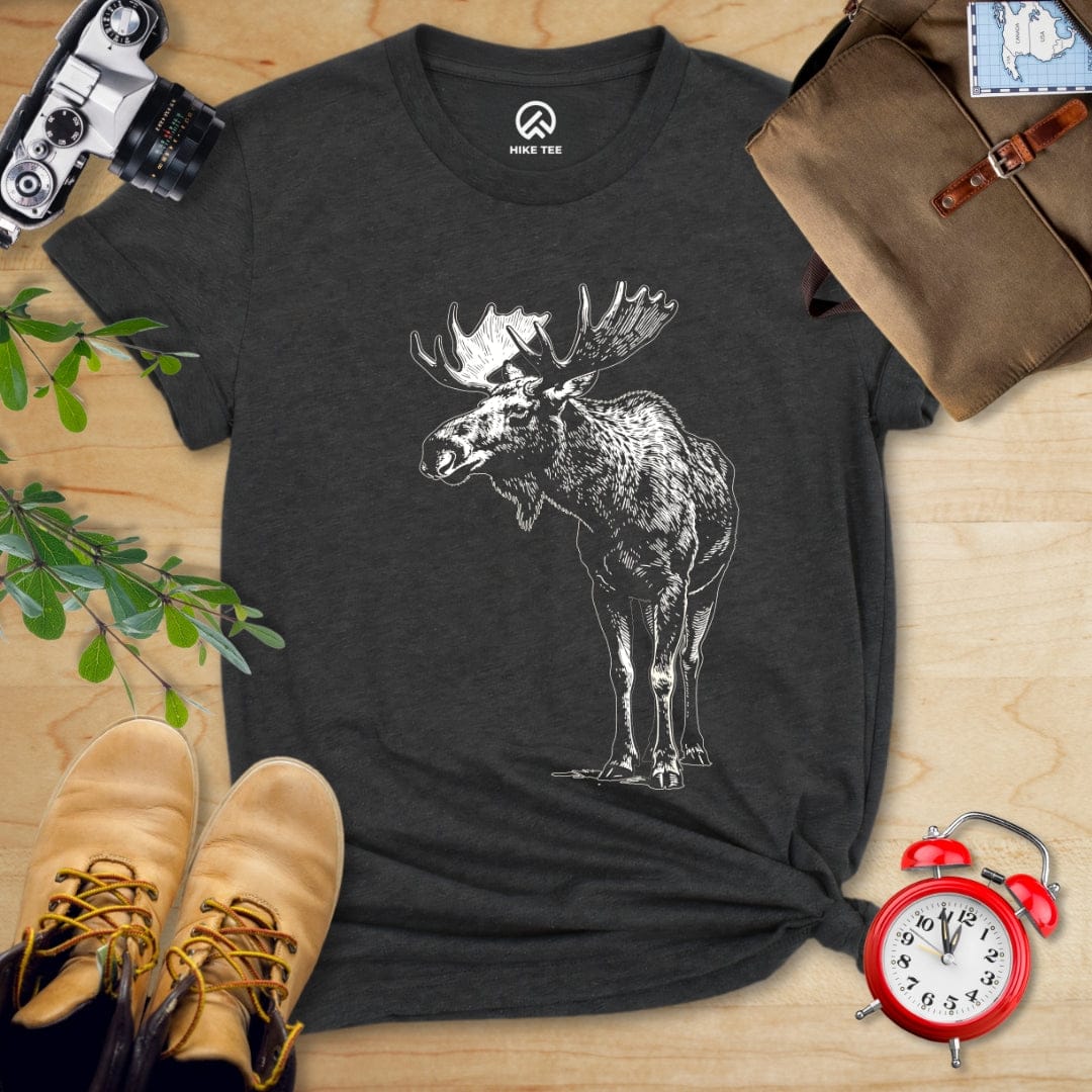 Hike Tee T-Shirt Dark Grey Heather / S Vintage Moose Shirt