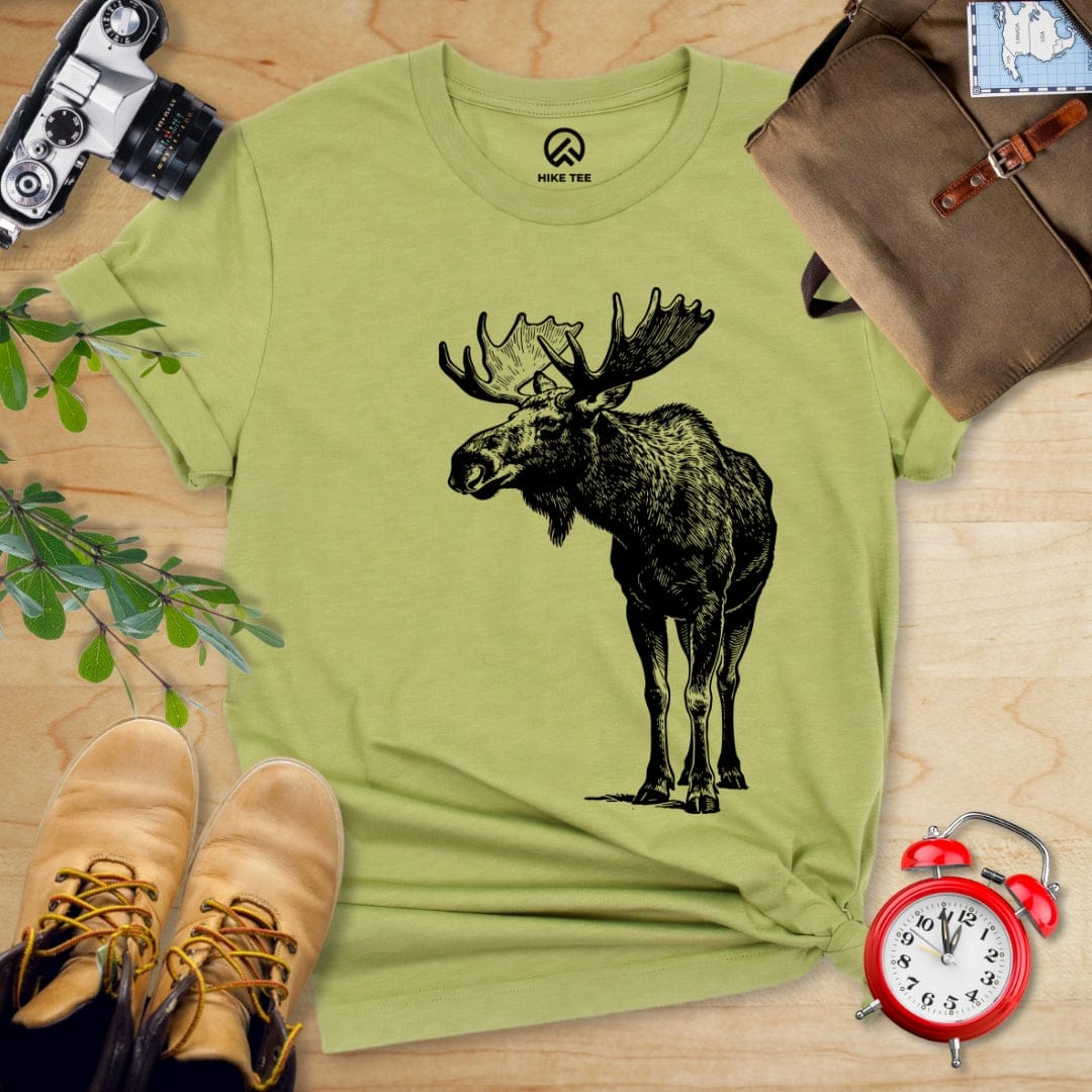 Hike Tee T-Shirt Heather Green / S Vintage Moose Shirt