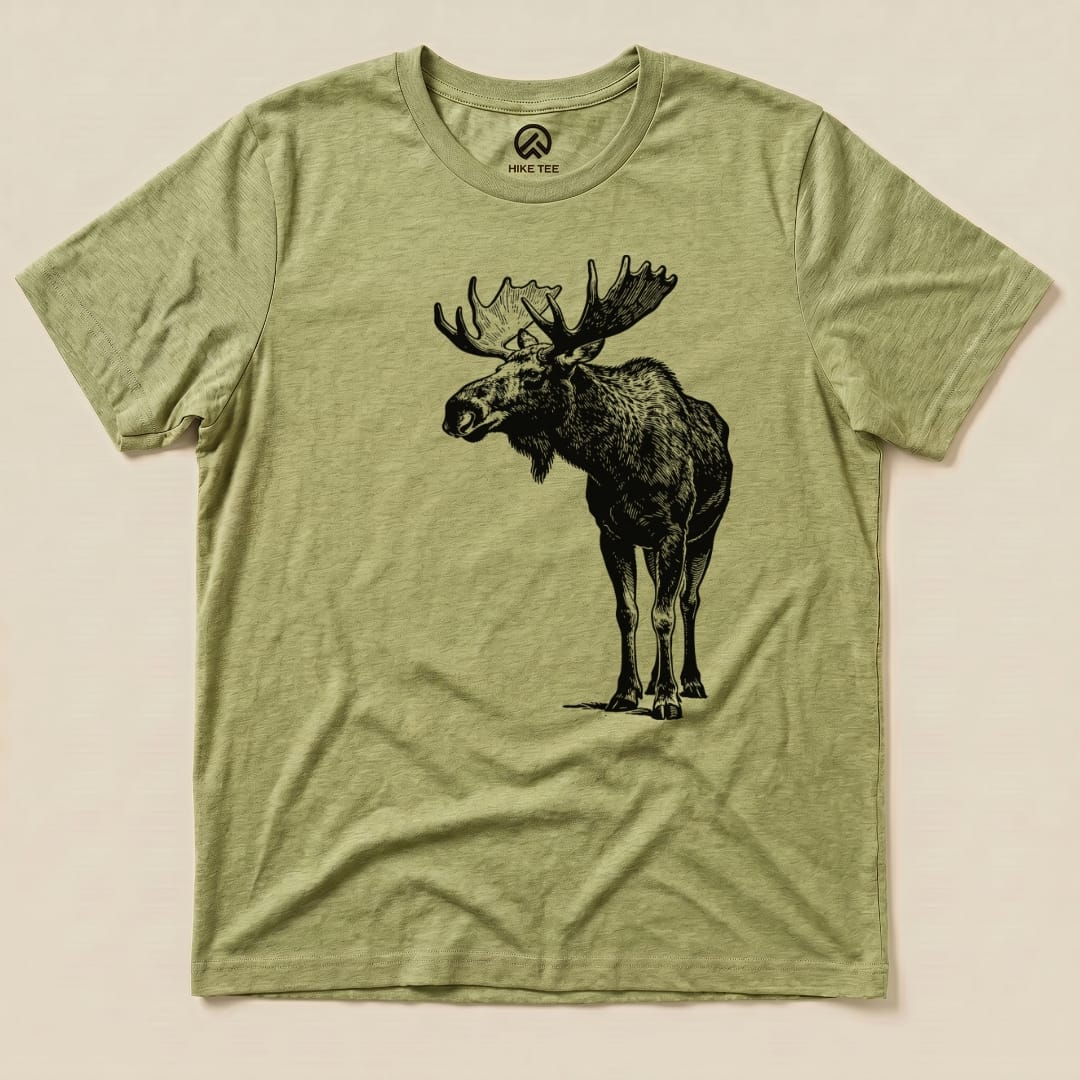 Hike Tee T-Shirt Heather Green / S Vintage Moose Shirt