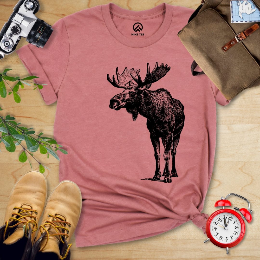 Hike Tee T-Shirt Heather Mauve / S Vintage Moose Shirt