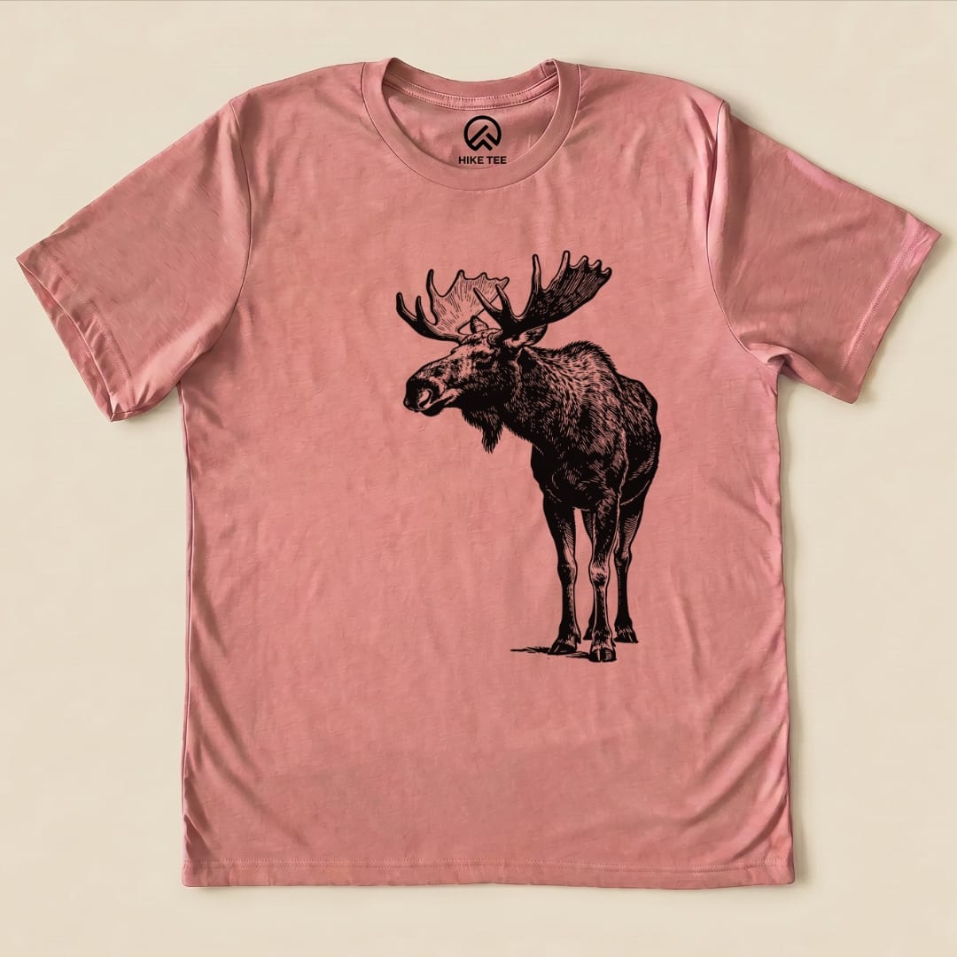 Hike Tee T-Shirt Heather Mauve / S Vintage Moose Shirt