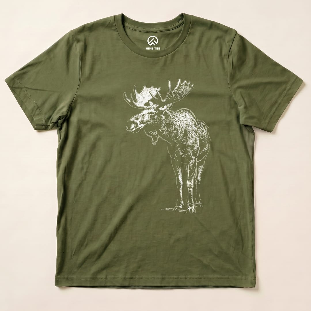 Hike Tee T-Shirt Military Green / S Vintage Moose Shirt