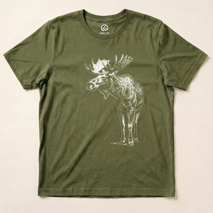 Hike Tee T-Shirt Military Green / S Vintage Moose Shirt