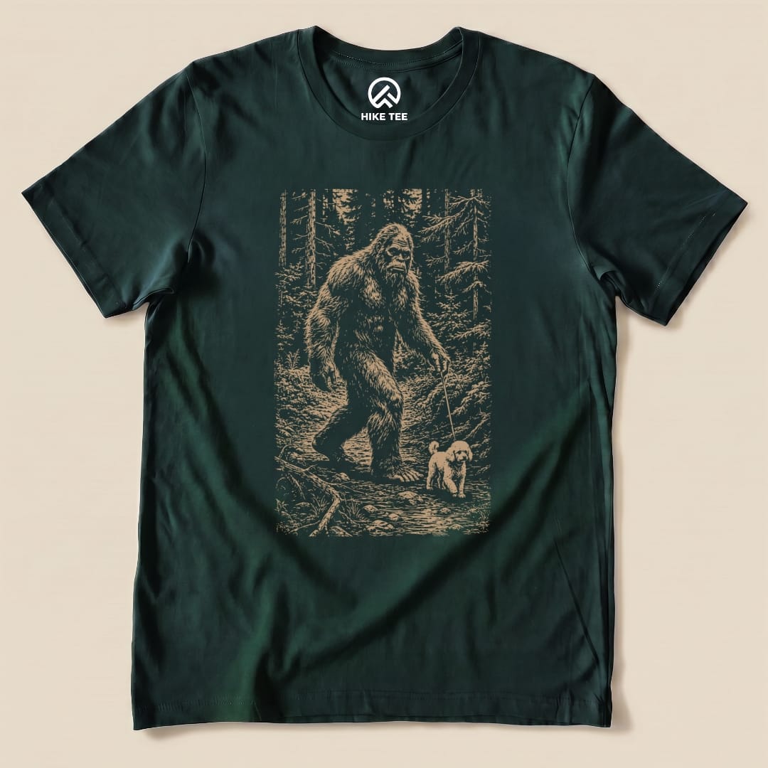 Walking the Dog Shirt Hike Tee T-Shirt Forest / S