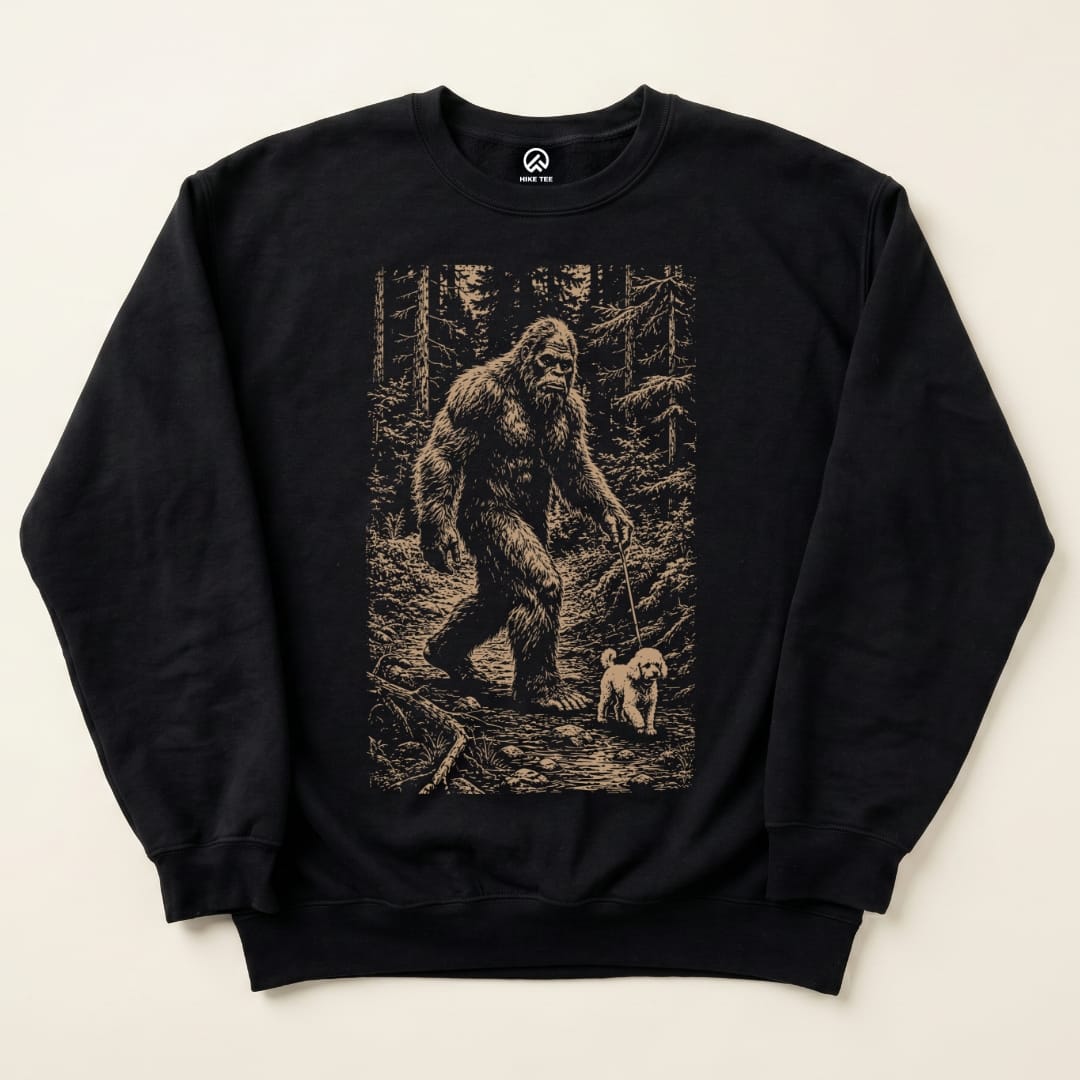 Walking the Dog Sweatshirt in Black