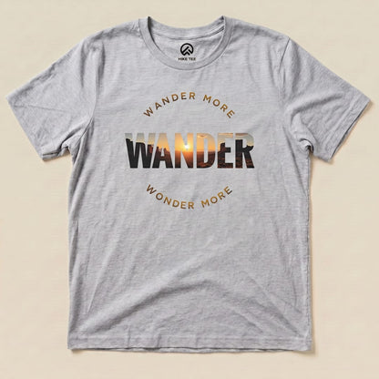 Wander More Shirt Hike Tee T-Shirt Athletic Heather / S