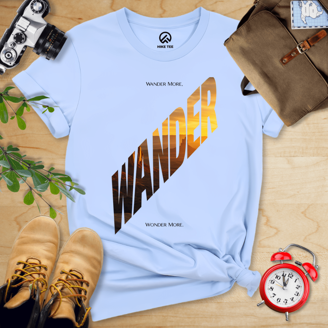 Hike Tee T-Shirt Baby Blue / S Wander More Shirt