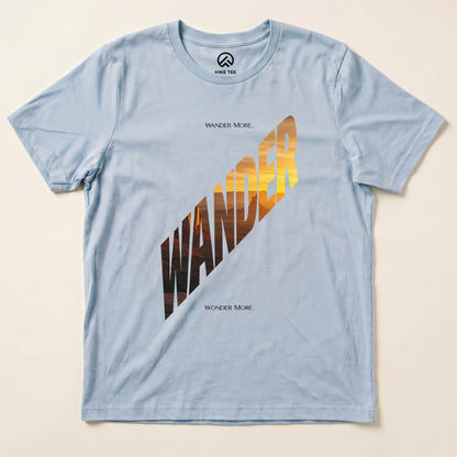 Wander More Shirt Hike Tee T-Shirt Baby Blue / S