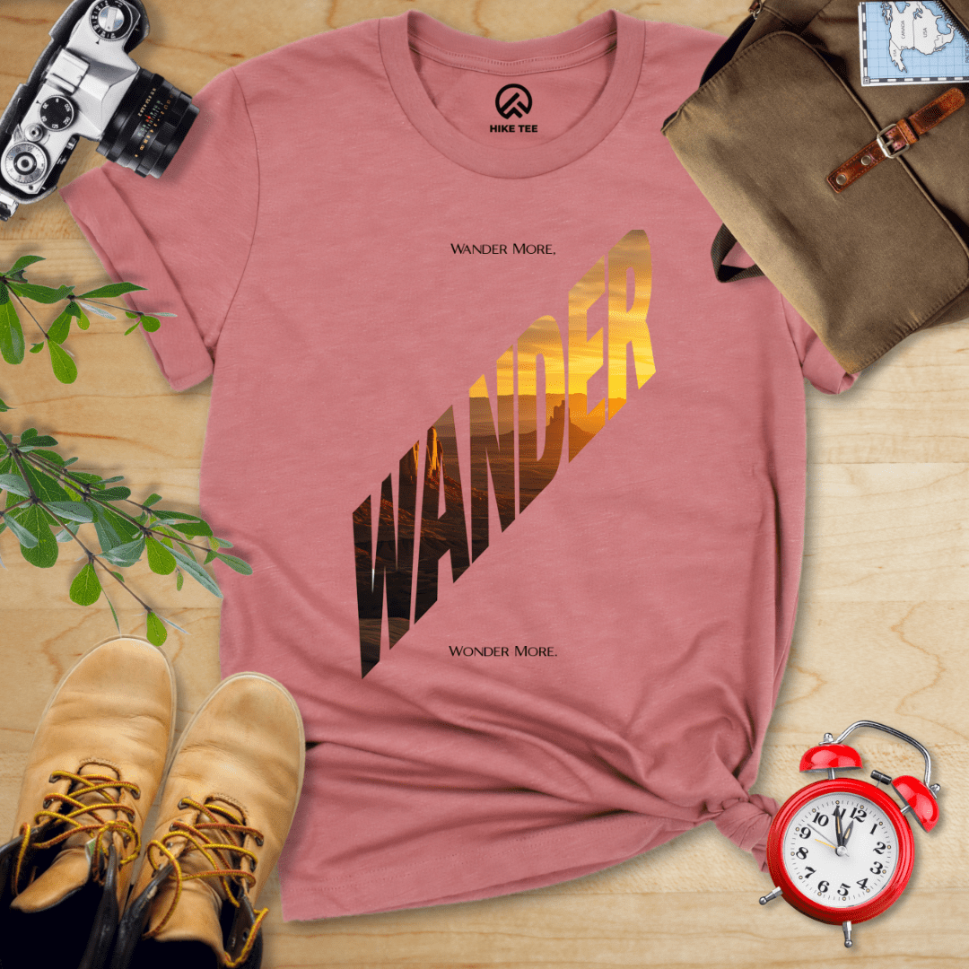 Hike Tee T-Shirt Heather Mauve / S Wander More Shirt