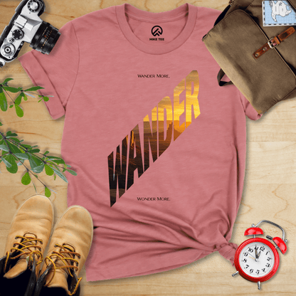 Hike Tee T-Shirt Heather Mauve / S Wander More Shirt