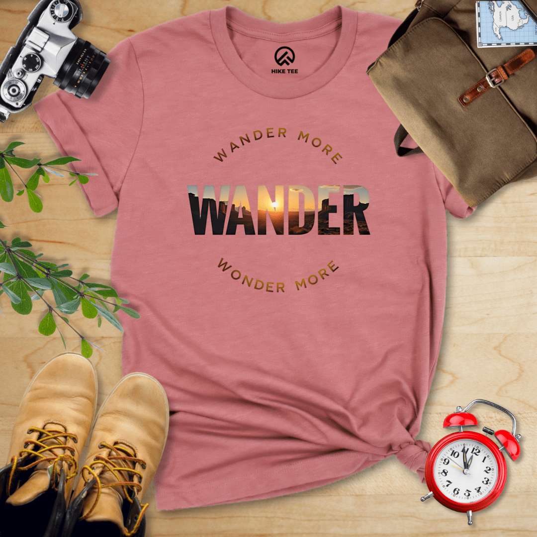 Hike Tee T-Shirt Heather Mauve / S Wander More Shirt