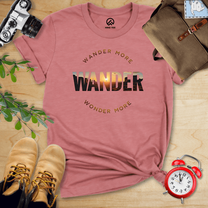 Hike Tee T-Shirt Heather Mauve / S Wander More Shirt