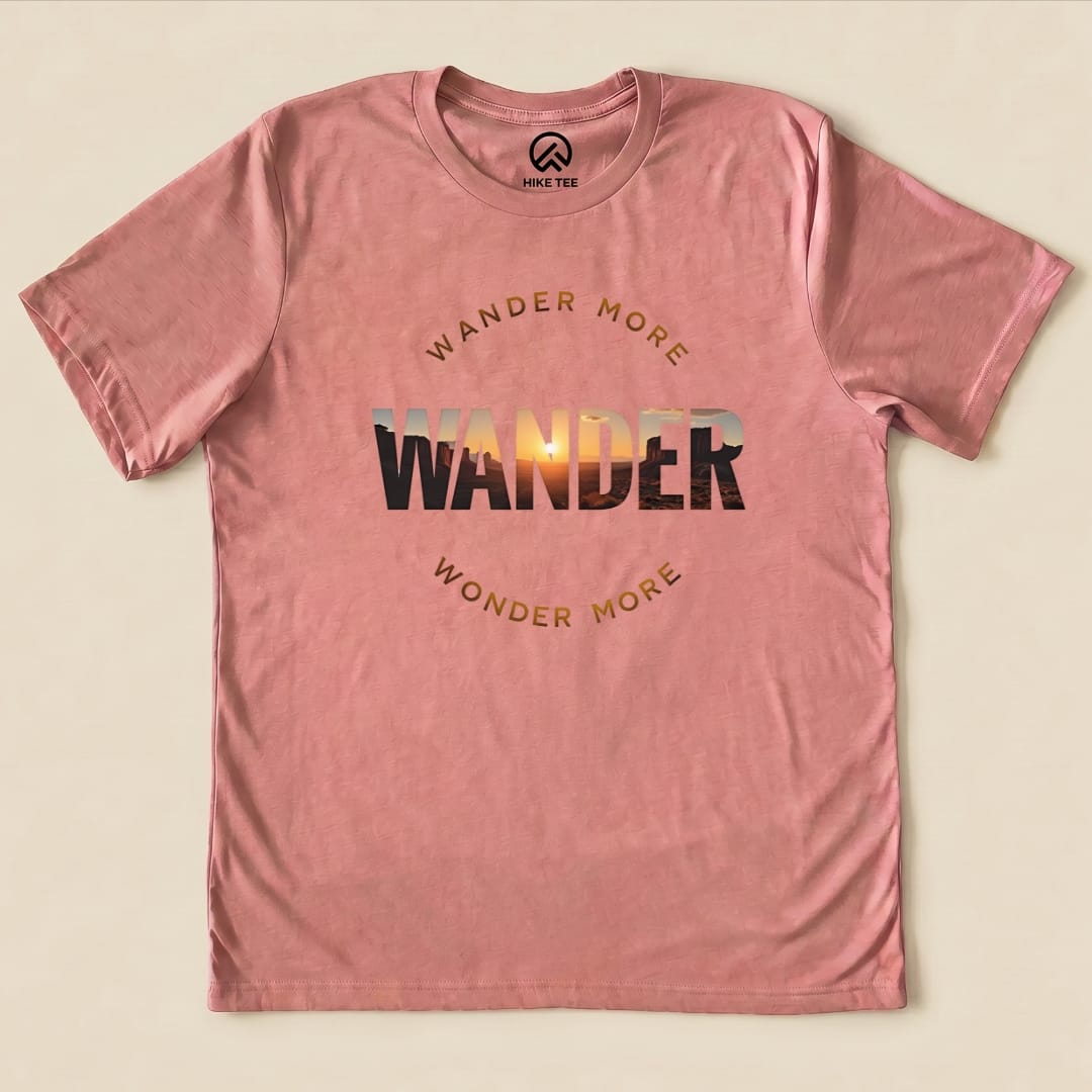 Wander More Shirt Hike Tee T-Shirt Heather Mauve / S