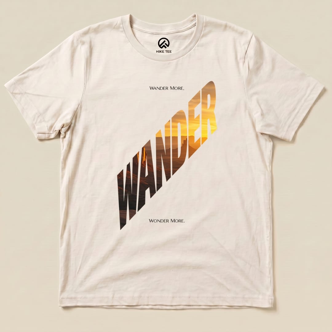 Wander More Shirt Hike Tee T-Shirt Natural / S