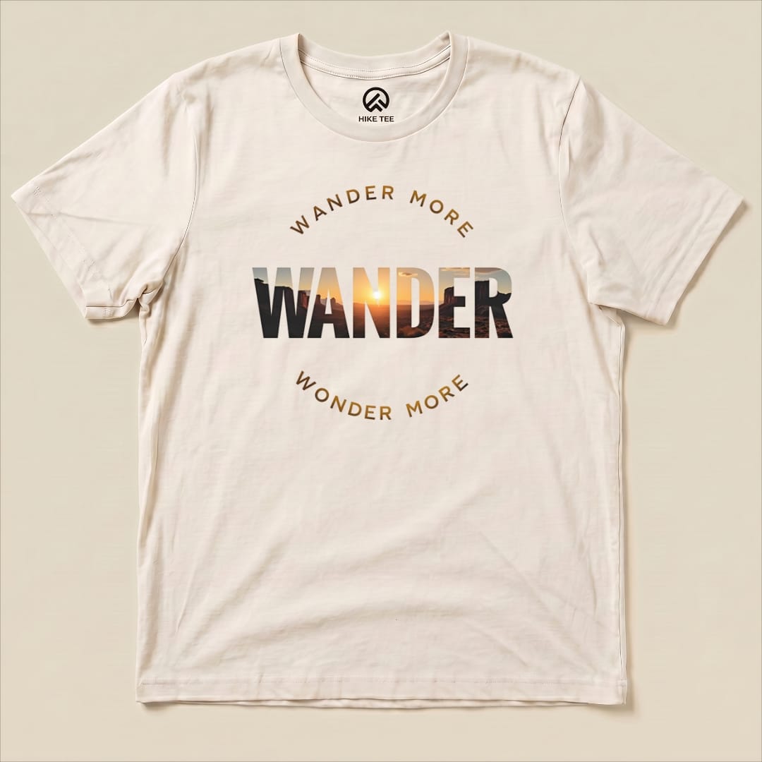 Wander More Shirt Hike Tee T-Shirt Natural / S
