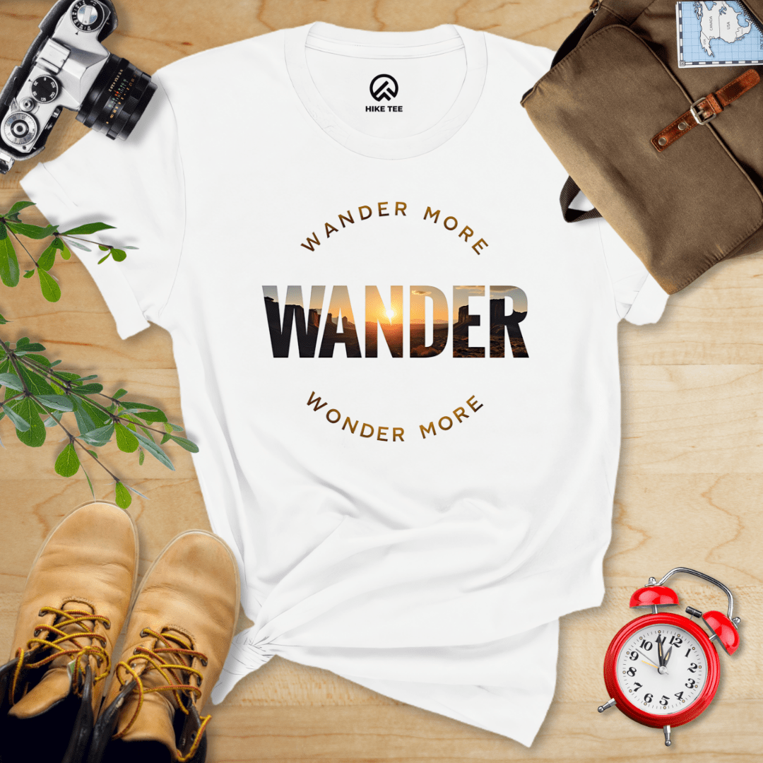 Hike Tee T-Shirt White / S Wander More Shirt