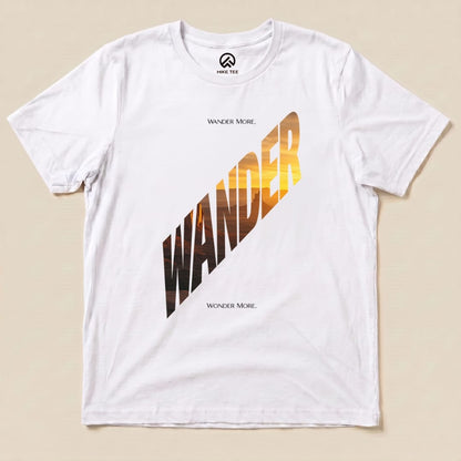 Wander More Shirt Hike Tee T-Shirt White / S