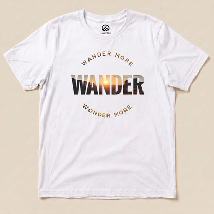 Wander More Shirt Hike Tee T-Shirt White / S