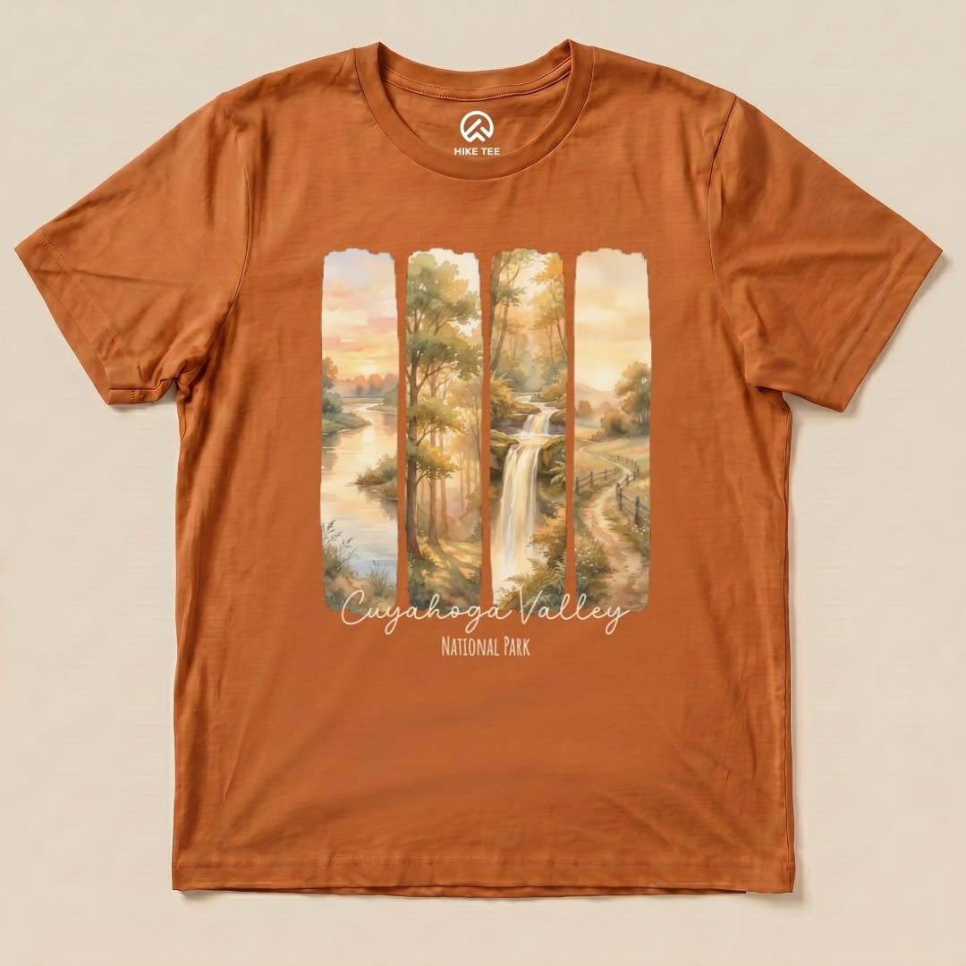 Hike Tee T-Shirt Autumn / S Watercolor Cuyahoga Valley National Park Shirt