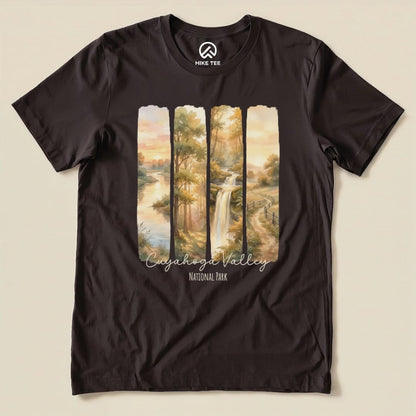 Hike Tee T-Shirt Brown / S Watercolor Cuyahoga Valley National Park Shirt
