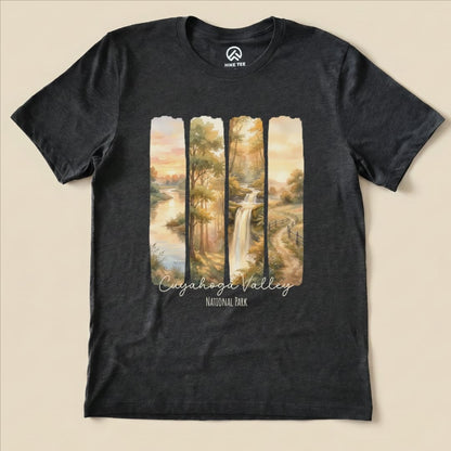 Hike Tee T-Shirt Dark Grey Heather / S Watercolor Cuyahoga Valley National Park Shirt