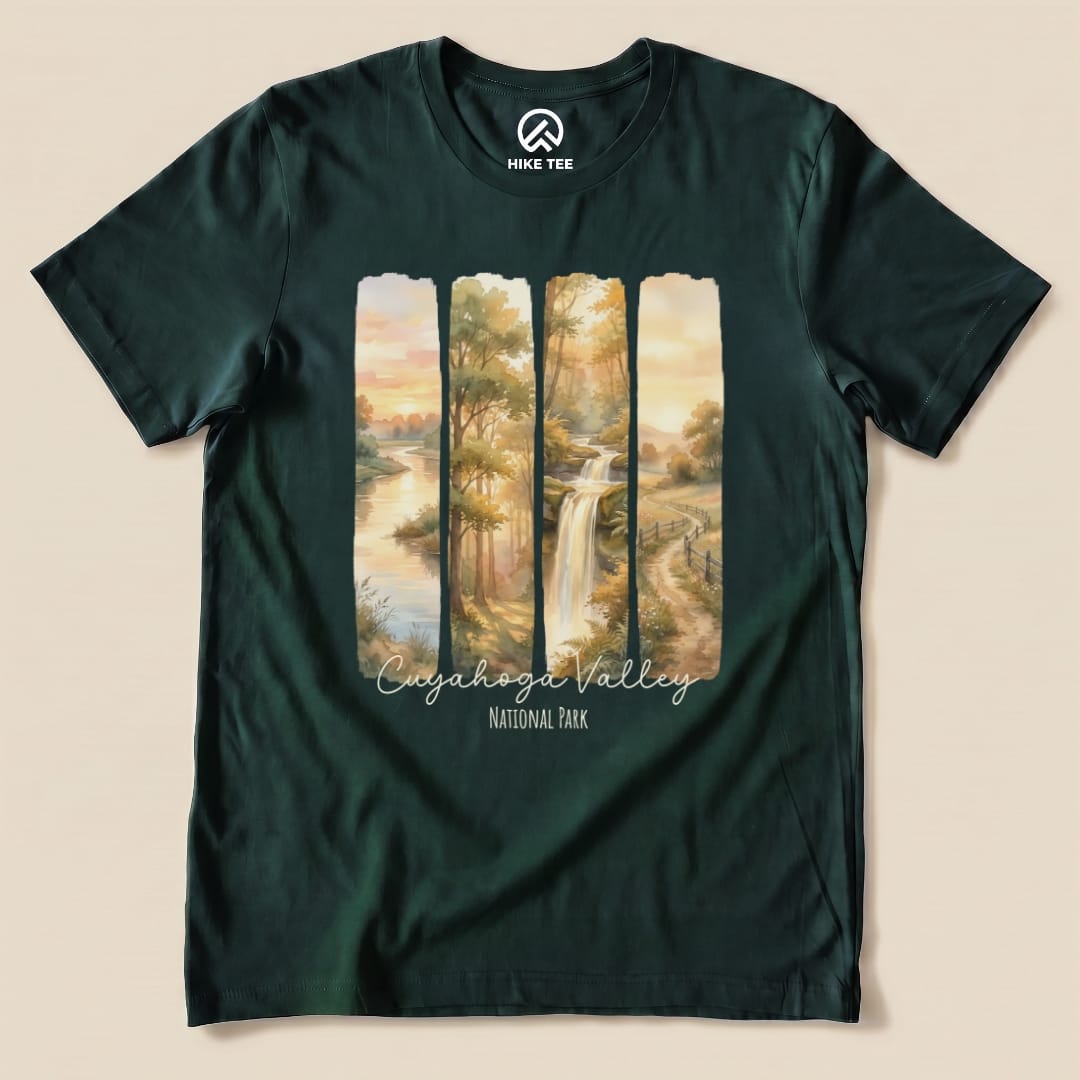 Hike Tee T-Shirt Forest / S Watercolor Cuyahoga Valley National Park Shirt