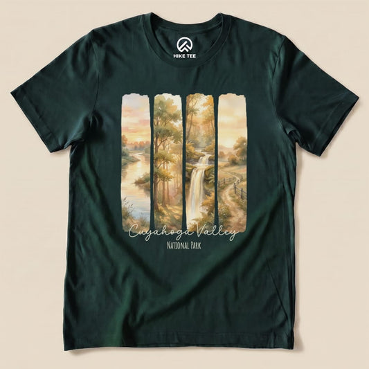 Hike Tee T-Shirt Forest / S Watercolor Cuyahoga Valley National Park Shirt