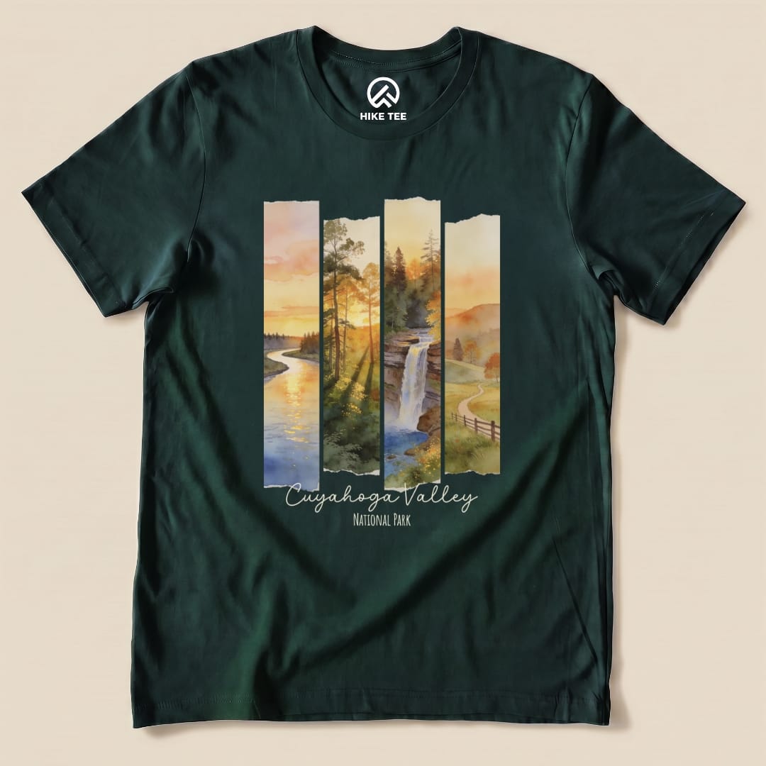 Hike Tee T-Shirt Forest / S Watercolor Cuyahoga Valley National Park Shirt