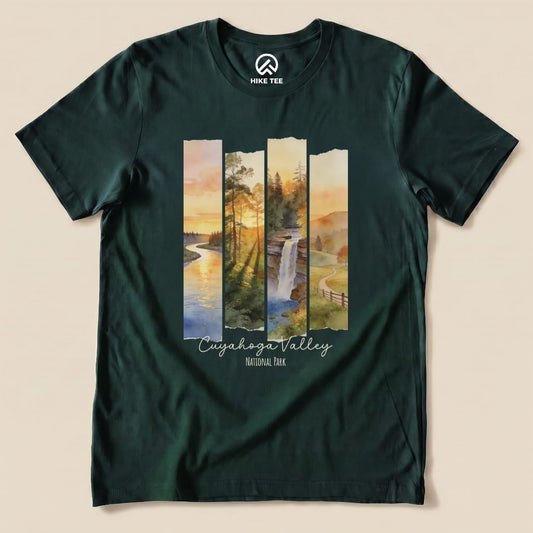 Hike Tee T-Shirt Forest / S Watercolor Cuyahoga Valley National Park Shirt