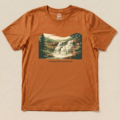 Hike Tee T-Shirt Autumn / S Waterfall Cuyahoga Valley National Park Shirt
