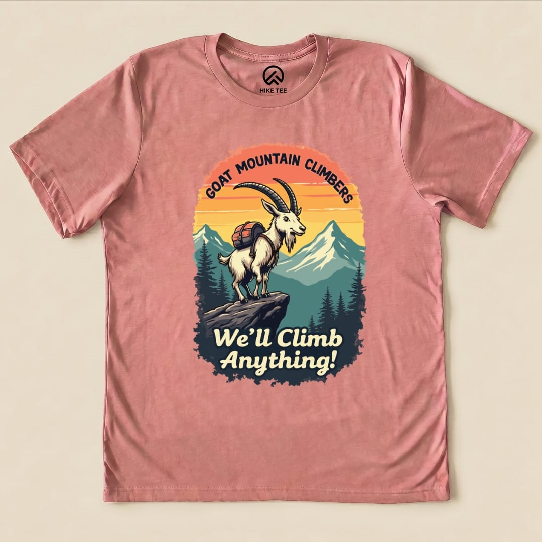 Hike Tee T-Shirt Heather Mauve / S We'll Climb Anything Shirt