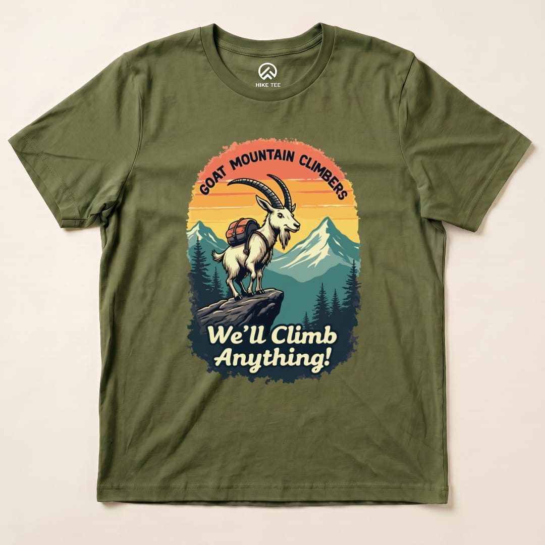 Hike Tee T-Shirt Military Green / S We'll Climb Anything Shirt