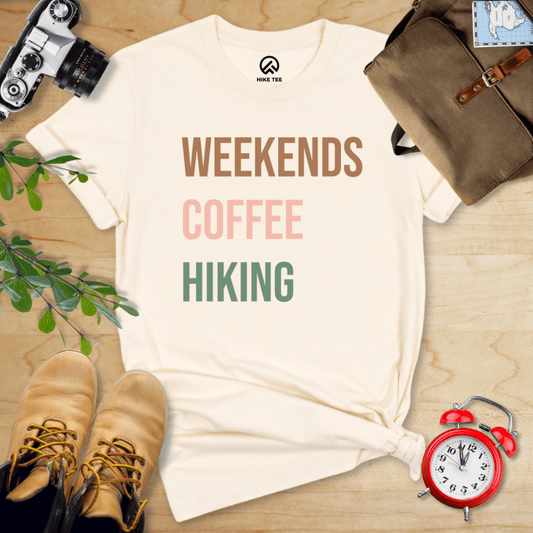 Hike Tee T-Shirt Natural / S Weekends Coffee Hiking Shirt