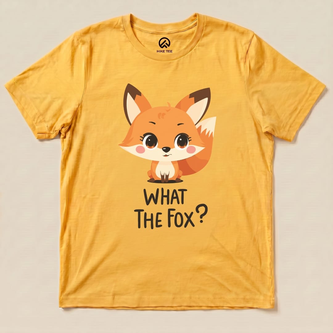 What The Fox Shirt Hike Tee T-Shirt Gold / S