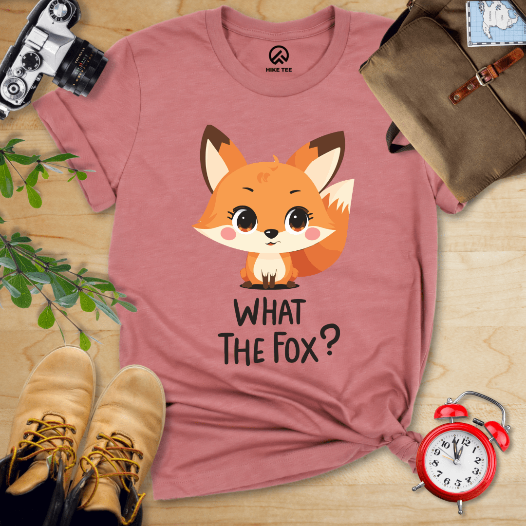 Hike Tee T-Shirt Heather Mauve / S What The Fox Shirt