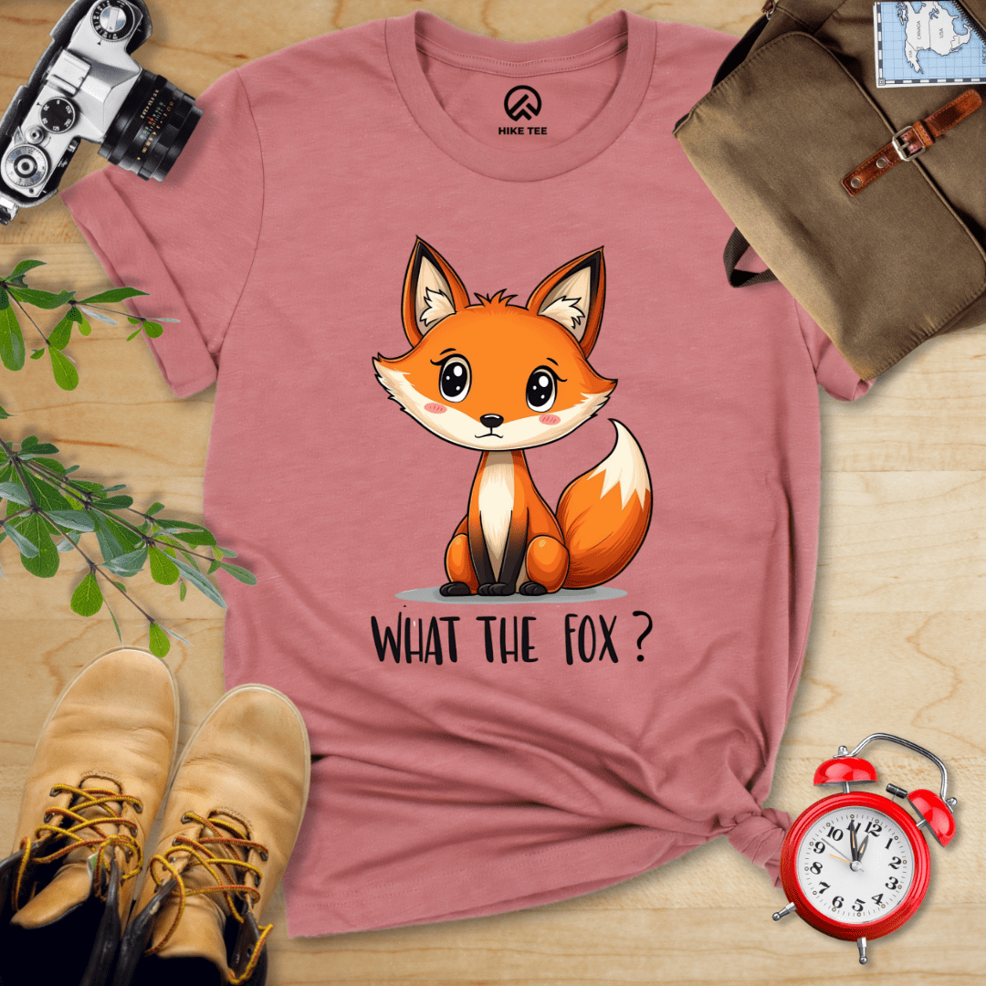 Hike Tee T-Shirt Heather Mauve / S What The Fox? Shirt